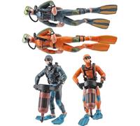 Otbushit Figurines de Plongeur en Plastique, 4 pièces, Jouets éducatifs Amusants pour garçons, Filles et Enfants de 3 Ans et Plus