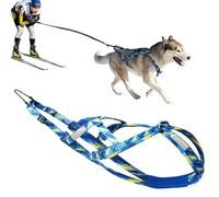 Otbushit Harnais pour Chien de traîneau réglable et Confortable avec Bande réfléchissante, Harnais de Traction Respirant pour Chiens Taille Moyenne et Taille, Huit tractions