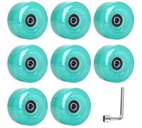 Otbushit Jeu de Roues de Patins Rechange en PU, 8 pièces, avec ccessoires Patins, Vert Fruit