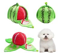 Otbushit Jouet Cache-Cache pour Chiens de Petite et Moyenne Taille, Jouet en Peluche pastèque pour Une Alimentation Lente et Un Plaisir interactif