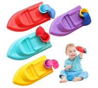 Otbushit Jouet Lanceur de Ballons 3.5x1.8x1.2 Pouces, 4 pièces, Bateau à Ballons en Plastique, Jeux Portables pour Tout-Petits, Ensemble de Pompe Jouet Voiture