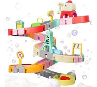 Otbushit Jouets de Bain, Ensemble de Construction Piste Murale, Jouets Bain pour Enfants avec Ventouse, kit Bricolage Amusant, Anniversaire pour Tout-Petits garçons et Filles 4 à 8 Ans