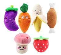 Otbushit Jouets grinçants pour Chiens, 6 pièces, Jouets Doux pour Chiens, Paquet varié de à mâcher en Peluche avec des Formes Amusantes Assorties pour de Petite à Moyenne Taille