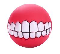 Otbushit Jouets interactifs pour Chiens, Nettoyage des Dents, balles de Jeu à mâcher pour Petits, Moyens et Grands Chiens de 7.5cm, Boule à mâcher en Plastique