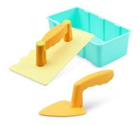 Otbushit Kit de Construction de château Sable avec Sac à Cordon, Jouets Sable Plage pour Enfants avec Pelle, grattoir et Moule rectangulaire, Jouets bac à pour Un Jeu créati