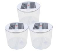 Otbushit Lanterne de Camping Solaire Gonflable Portable, avec poignée et Valve, étanche, 1000mAh, 4-10H, lumières Blanches pour Tente de pêche, Pique-Nique, Barbecue, 3 pièces