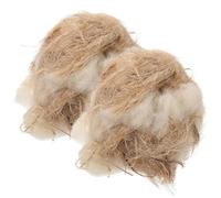 Otbushit Lot de 2 matériaux de Nidification pour Oiseaux, Fibres Naturelles mélangées, Sac Confortable 40 g Jute, Paille et Coton pour Oiseaux Sauvages, pinsons, canaris et colibris