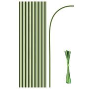 Otbushit Lot de 20 bâtons de Support pour Plantes Hautes, piquets Flexibles 15, 7 Pouces avec Attaches pour Plantes en Pot intérieures et extérieures, piquets Jardin pour Hautes