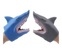 Otbushit Marionnette à Main de Requin, Paquet de 2 marionnettes Requin réalistes en Caoutchouc Souple pour Enfants, Jeu rôle, Jouets interactifs marionnettes à Main d'animaux pour raconter