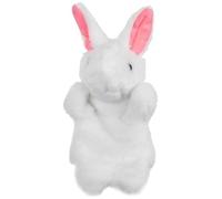 Otbushit Marionnette Lapin marionnettes à Main en Forme d'animal réaliste et Mignon avec de Longues Oreilles en Peluche Douce 10 Pouces pour Enfants Adultes Maison Maternelle Conte