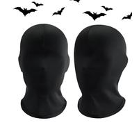 Otbushit Masque intégral 2 pièces : masque complet unisexe respirant en soie glacée, taille libre, élastique à séchage rapide pour Halloween, costume de fête cosplay