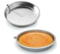 Otbushit Moule à gâteau rond de 9 pouces, 2 pièces, moules à gâteau dégagement facile avec une lame pivotante intégrée, moules de cuisson faciles nettoyer pour la cuisine