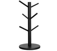 Otbushit Porte-tasse 6x14 pouces porte-gobelet en bois avec 6 crochets antidérapant Stable polyvalent pour café bar cuisine clé montre électronique rangement casque