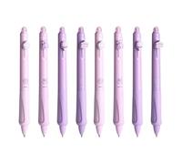 Otbushit Stylos effaçables rétractables 8 pièces bleu et 0, 5 mm écriture lisse pour prendre le planificateur de marquage mots croisés puzzles stylos à bille