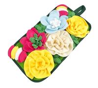 Otbushit Tapis à renifler en Forme de Fleurs pour Petits Animaux de Compagnie - Tapis Recherche Nourriture avec Fond antidérapant, Jouet d'alimentation interactif pour Lapins, cochons d'Inde