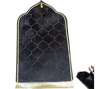 Otbushit Tapis de prière rembourré, Tapis de prière Musulman en Velours Doux avec Envers antidérapant pour Un Confort amélioré, Portable et Pliable pour la Maison et Les Voyages