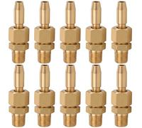 Otbushit Têtes de buse de Fontaine entièrement en cuivre, pulvérisation directe réglable avec Valve, Filetage Externe Hexagonal 1/8 Pouces pour étangs et paysages 10 pièces