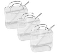 Otbushit Verre à cocktail mignon de 770 ml - Sac à main en verre pour boissons avec poignée, boisson unique pour bar domicile, jus et thé glacé, 3 pièces