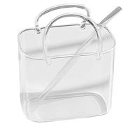 Otbushit Verre à Cocktail mignon de 770ml, sac à main en verre pour boissons avec poignée, boisson Unique pour Bar domicile, jus et thé glacé, 1 pièce