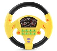 Otbushit Volant de Voiture pour Enfants avec 8 Sons, Jouet de Simulation Rotation à 360 ° avec Ventouse, fonctionnant sur Batterie