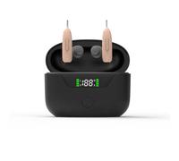 OTC Amplificateur Auditif Rechargeable(Lot de 2), Boîtier Recharge Portable, Design RIC Confortable, Réduction Intelligente du Bruit, Utilisation Prolongée 120 heures