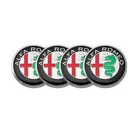 OTCPP 4 pièces Auto Cache Moyeux pour Alfa Romeo Giulietta 159 Giulia 147 156 GT Stelvio 56mm, Enjoliveur Voiture Cache de Roue Centrale Centre de Jante Capuchons DéCoration Accessoires