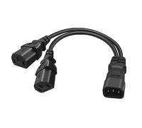 OTCPP JORINDO 0.32M/1FT IEC320 C14 to 2 X C13 UPS Server Y Splitter Adapter Extension Power Cable Cord,C14 Male to Dual C13 Female Power Adapter Conversion line
