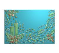OTCRAFT Classeur de gaufrage 3D pour la fabrication de cartes, fleurs allumées et bougies en plastique transparent pour scrapbooking et autres loisirs créatifs, albums, timbres, décoration