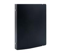 OTCRAFT Couverture de classeur A5 à 6 anneaux en PVC souple transparent pour carnet rechargeable avec surface mate pour le stockage des tampons et des matrices (noir)