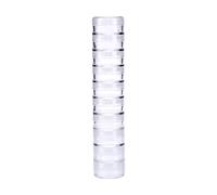 OTCRAFT Lot de 10 boîtes de rangement empilables en plastique transparent, 19 x 3,5 cm