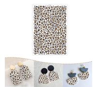 OTCRAFT Lot de 10 feuilles de papier de transfert à l'eau pour boucles d'oreilles et argile polymère, pour bijoux, colliers, pendentifs, loisirs créatifs, motif léopard, 14 x 10 cm