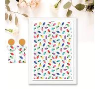 OTCRAFT Lot de 10 feuilles de papier de transfert coloré pour argile polymère, 15 x 9 cm, papier de transfert en argile polymère pour la fabrication de bijoux et de boucles d'oreilles
