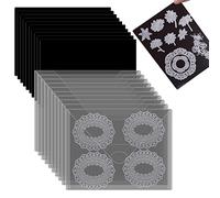 OTCRAFT Lot de 10 feuilles magnétiques en caoutchouc A4 de 22,9 x 29,2 cm - 10 pochettes de rangement refermables en plastique - Grande enveloppe - Matrices de découpe pour la fabrication de cartes