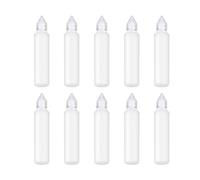 OTCRAFT Lot de 10 flacons applicateurs vides à pointe fine de 30 ml ; flacon à presser en plastique pour colle, peinture, encre ; distributeur de liquide transparent pour petits projets de collage,