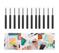 OTCRAFT Lot de 12 applicateurs en éponge, mini éponges en papier, têtes de champignon, pour la fabrication de cartes, pinceaux de mélange d'encre, mélangeur de fond, pinceau de peinture, outil de