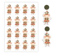 OTCRAFT Lot de 12 feuilles de papier de transfert sur le thème de Noël pour argile polymère, 15 x 9 cm, papier de transfert en argile polymère pour la fabrication de bijoux, boucles d'oreilles