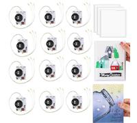 OTCRAFT Lot de 12 lumières halo créatives faciles et faciles pour loisirs créatifs, cartes de Noël, scrapbooking, décoration ; unités lumineuses autocollantes avec LED blanc chaud (sans batterie)