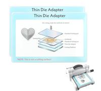 OTCRAFT Lot de 2 adaptateurs fins pour machine de découpe ; adaptateur standard en plastique PC pour gaufrette fine, augmente la capacité de coupe, adaptateur de plaque de découpe de scrapbooking,