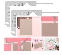 OTCRAFT Lot de 2 guides de couverture de livre, outil de reliure 5 en 1 en acier inoxydable pour la fabrication de couvertures de livres ou d'albums en aggloméré