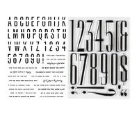 OTCRAFT Lot de 2 tampons transparents en forme de lettres et de chiffres pour loisirs créatifs, scrapbooking, travaux manuels