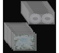 OTCRAFT Lot de 20 pochettes de rangement refermables en plastique transparent pour matrices de découpe, pochoirs, albums, timbres, travaux manuels, scrapbooking, cartes en papier