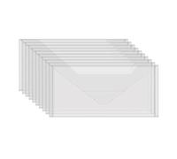 OTCRAFT Lot de 20 pochettes de rangement refermables en plastique transparent pour matrices de découpe, pochoirs, albums, timbres, travaux manuels, scrapbooking, cartes en papier