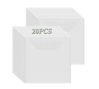 OTCRAFT Lot de 20 pochettes de rangement refermables en plastique transparent pour timbres et matrices de découpe - 16,3 x 16,3 cm