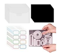 OTCRAFT Lot de 20 sacs de rangement pour tampons et matrices de découpe de 17,8 x 12,7 cm et feuilles magnétiques en caoutchouc de 17,5 x 12,7 cm, ensemble de rangement pour matrices de découpe,