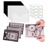OTCRAFT Lot de 20 sacs de rangement pour tampons et matrices de découpe de 17,8 x 23,9 cm et feuilles magnétiques en caoutchouc de 23,6 x 17,3 cm, ensemble de rangement pour matrices de découpe,