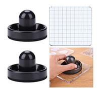 OTCRAFT Lot de 3 outils de pressage avec bloc de tampon en acrylique transparent pour travaux manuels, fabrication de cartes pour timbres, scrapbooking, gaufrage