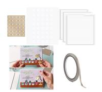 OTCRAFT Lot de 30 autocollants LED blancs et ruban conducteur tissé; kit artisanat pour cartes spéciales, scrapbooking, décoration, projets lumineux