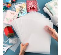 OTCRAFT Lot de 30 feuilles de papier vélin translucide givré lisse imprimable pour invitations, cartes de vœux, dessin, enveloppes (21,6 x 27,9 cm, 93 g/m²)