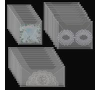 OTCRAFT Lot de 30 pochettes de rangement refermables en plastique transparent pour matrices de découpe, pochoirs, albums, timbres, travaux manuels, scrapbooking, cartes en papier