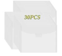 OTCRAFT Lot de 30 pochettes de rangement refermables en plastique transparent pour timbres et matrices de découpe - 17,8 x 23,9 cm